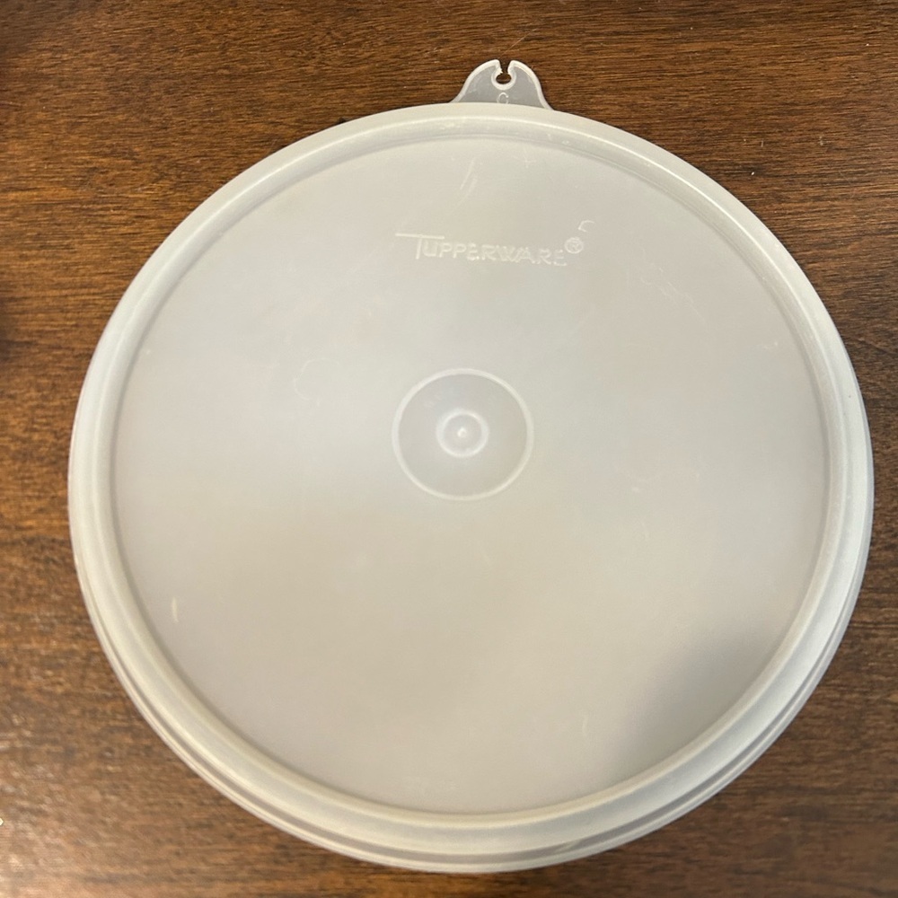 Tupperware Clear / Frosted Replacement Lid C 227-23 Good Condition